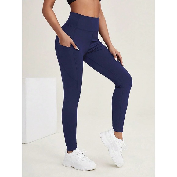 🌟 Wide Waistband Phone Pocket Side Leggings yoga workout - Picture 6 of 11